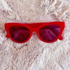 J. Crew Pacific Cat-Eye Sunglasses in Neon Red